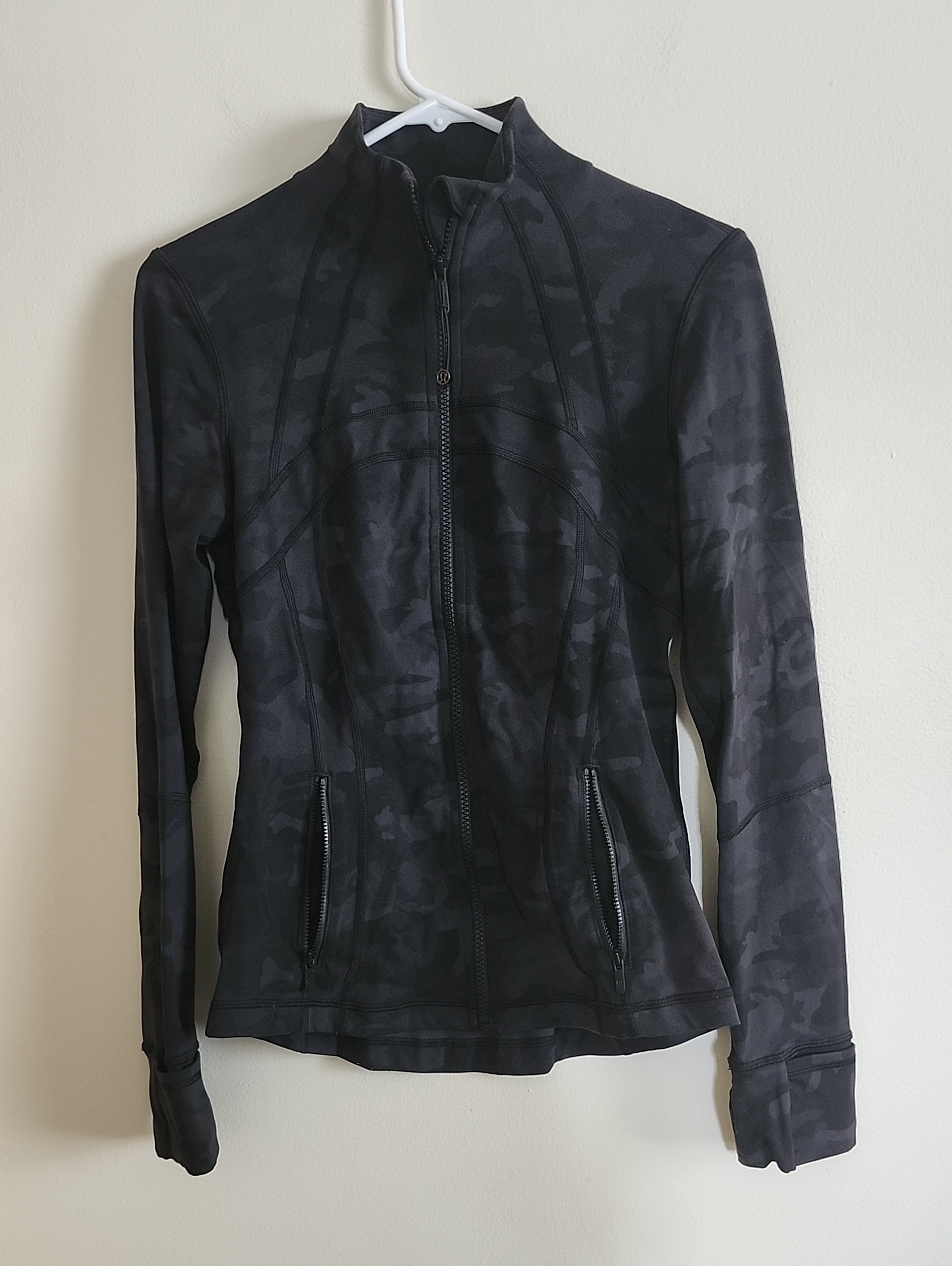 Lululemon Athletica Black Camo Zip Jacket